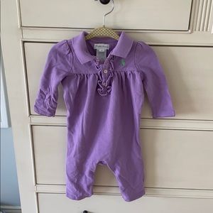 Ralph Lauren purple one-piece onesie